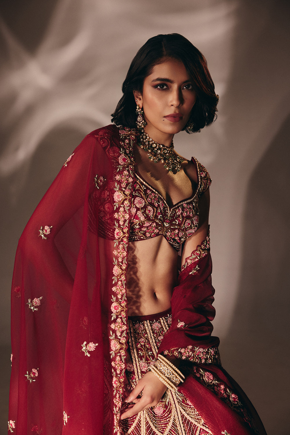 Red Bridal Lehenga Set