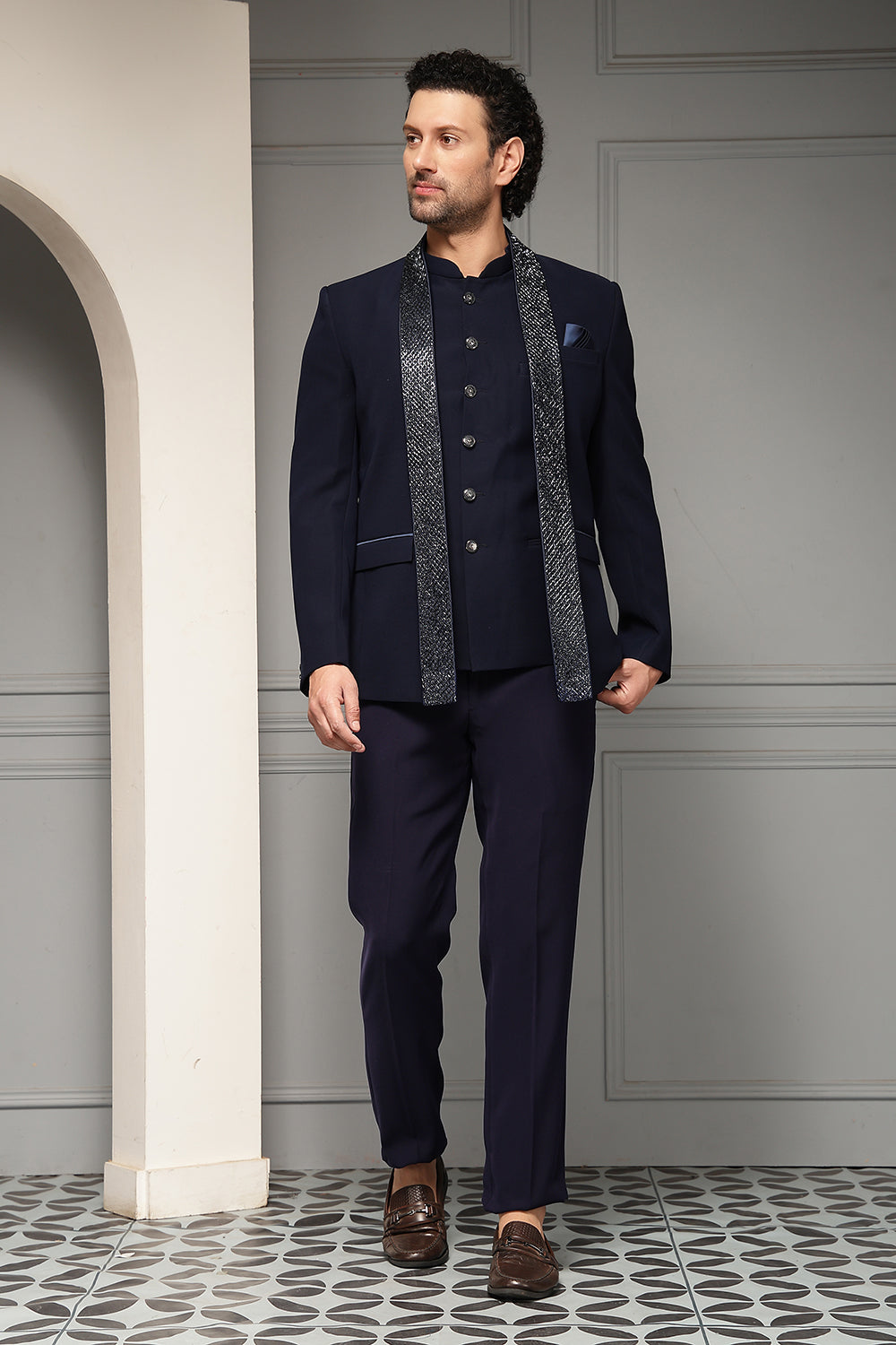 Regal Midnight Scarf Set