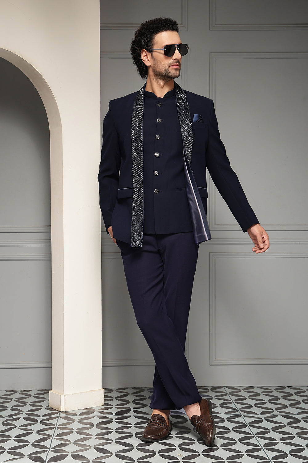 Regal Midnight Scarf Set