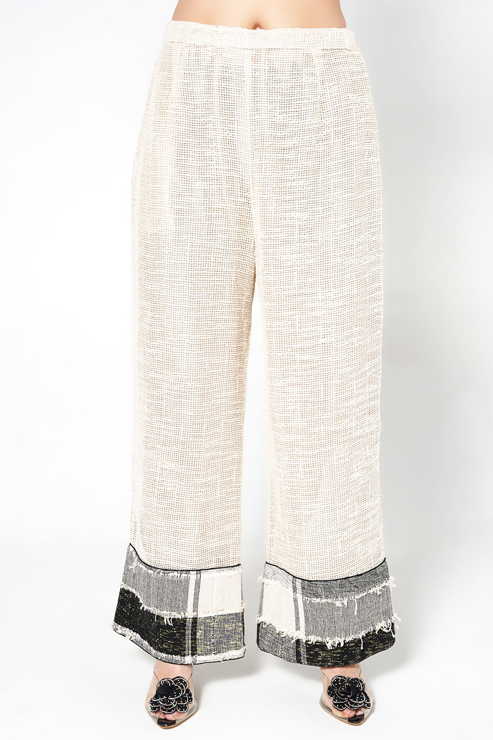 Resha Jute Fabric Minimal Designer Co-Ord Set Textured Kurta Palazzo