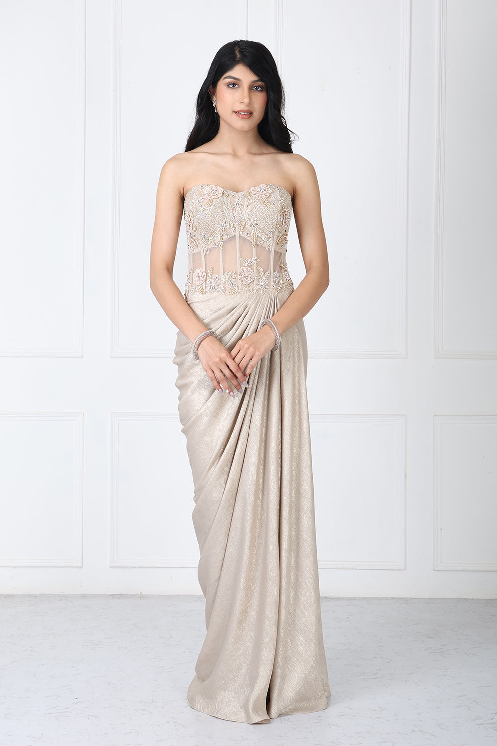 Royal Golden Embroidered Gown