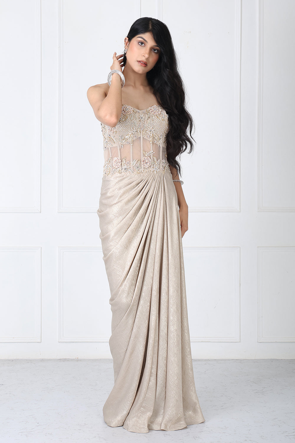 Royal Golden Embroidered Gown