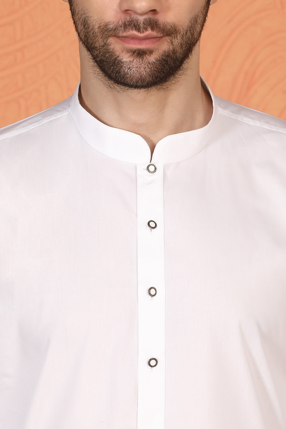 Royal White Kurta with Matching Back Elastic Pants