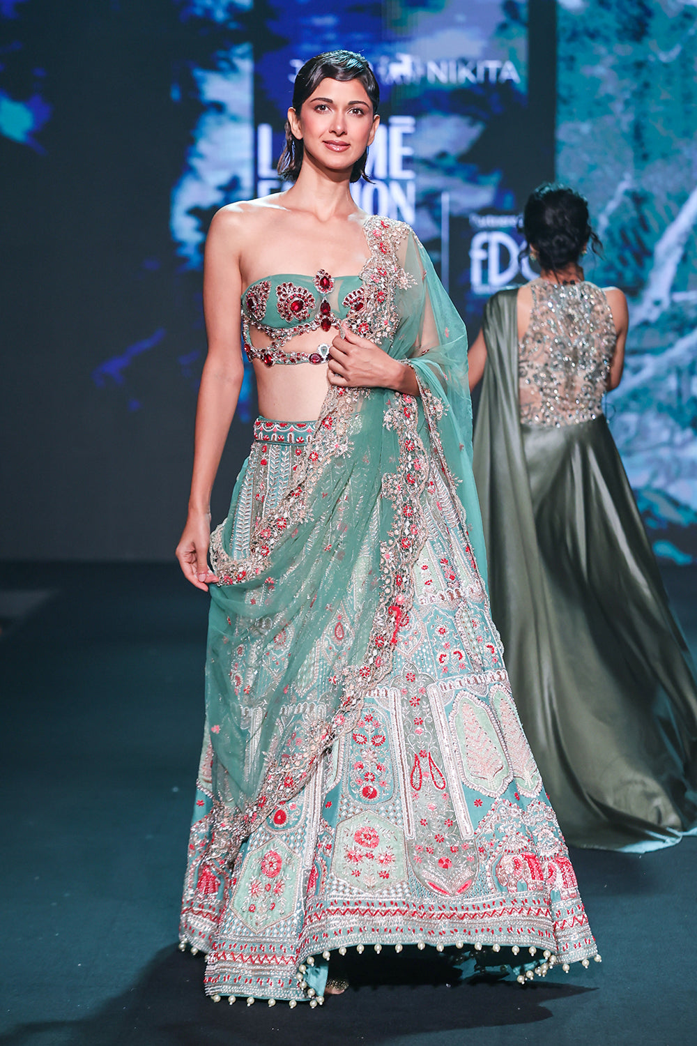 Ruby Rajwadi Lehenga