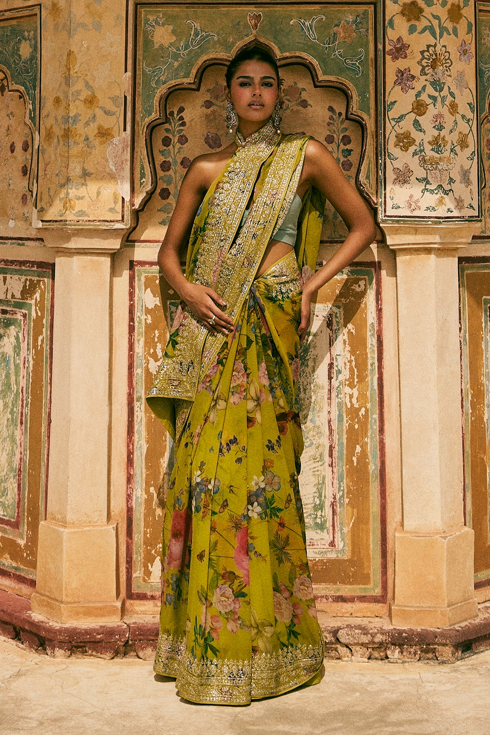 Ruh Printed Saree Set