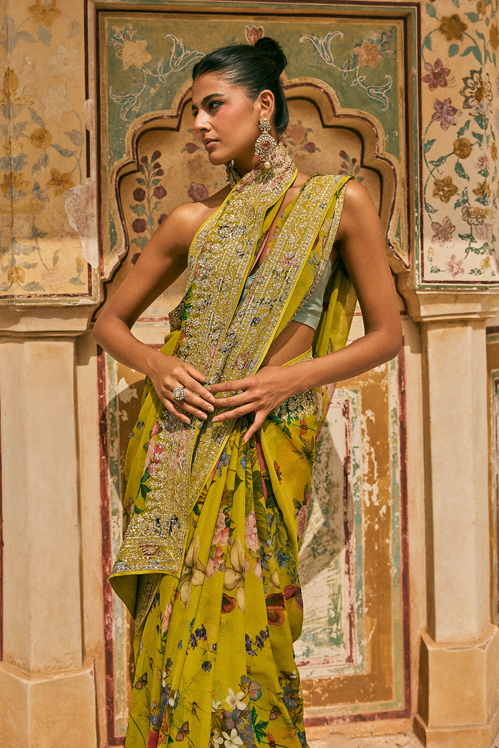 Ruh Printed Saree Set