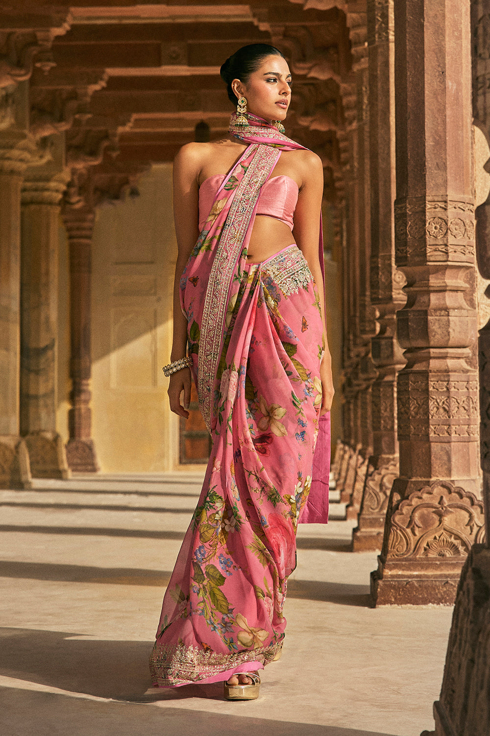 Ruh Printed Saree Set