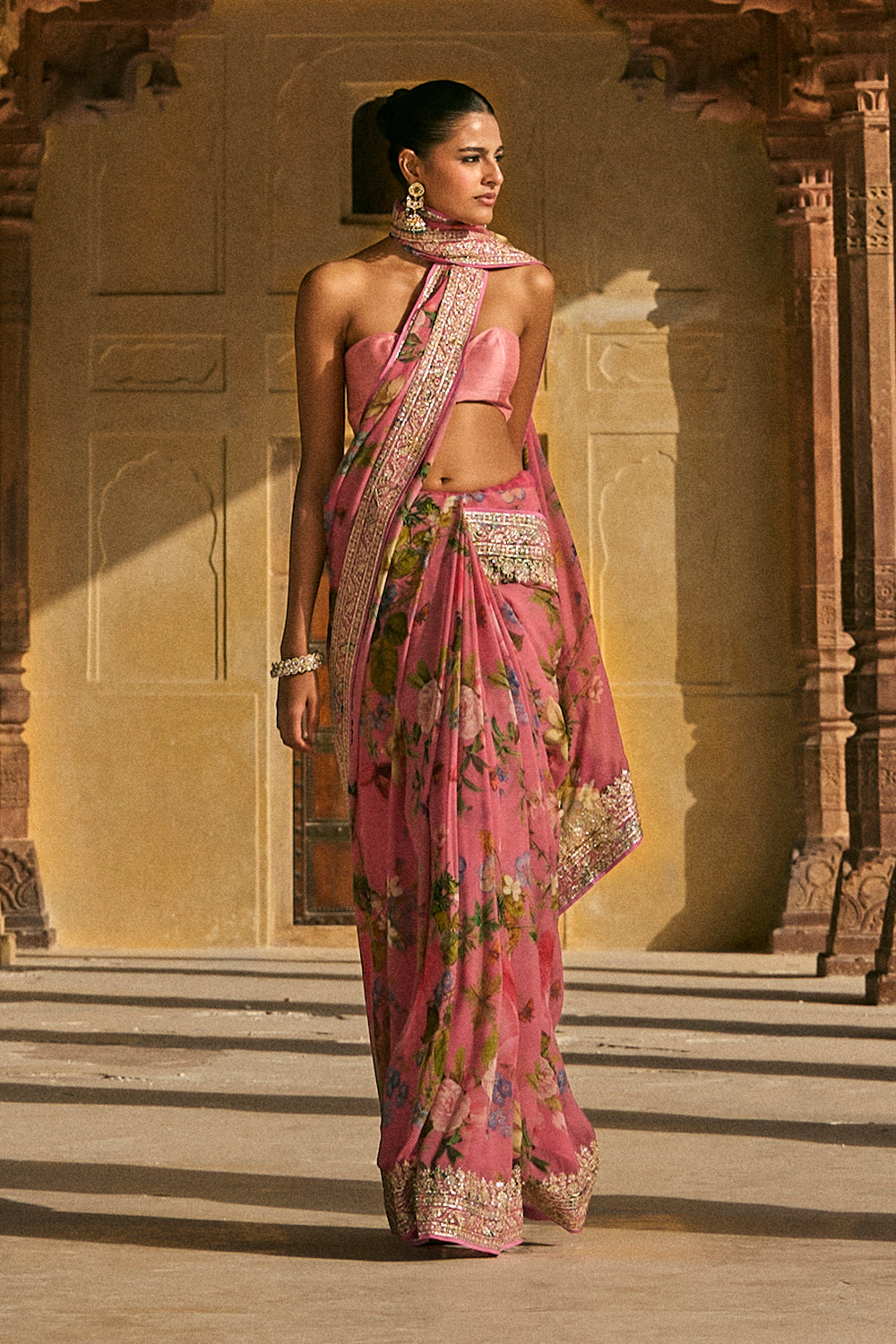 Ruh Printed Saree Set
