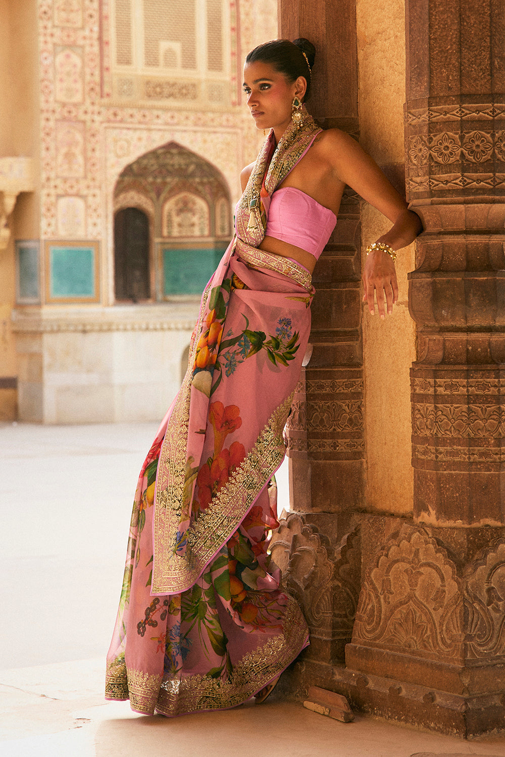 Ruh Printed Saree Set