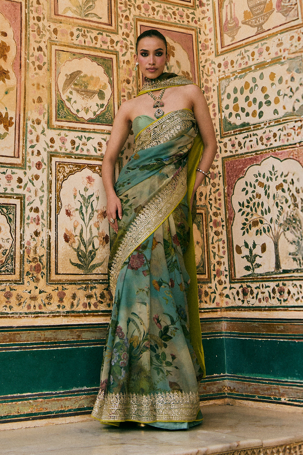 Ruh Printed Saree Set