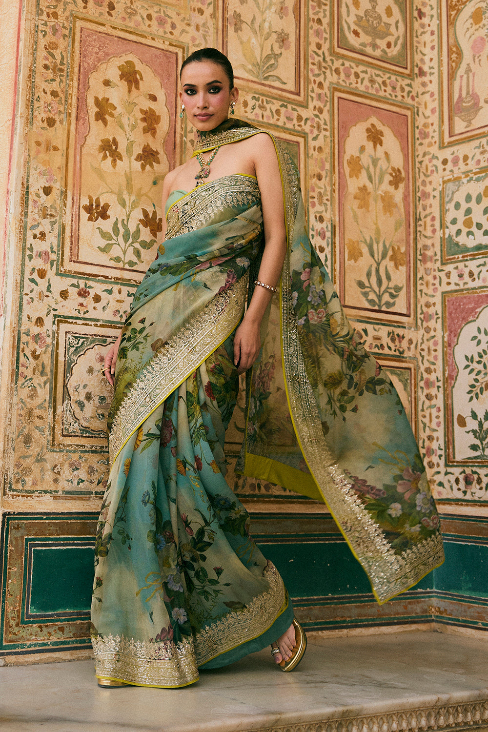 Ruh Printed Saree Set