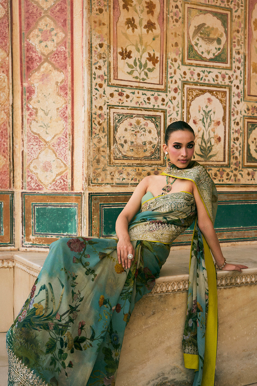 Ruh Printed Saree Set