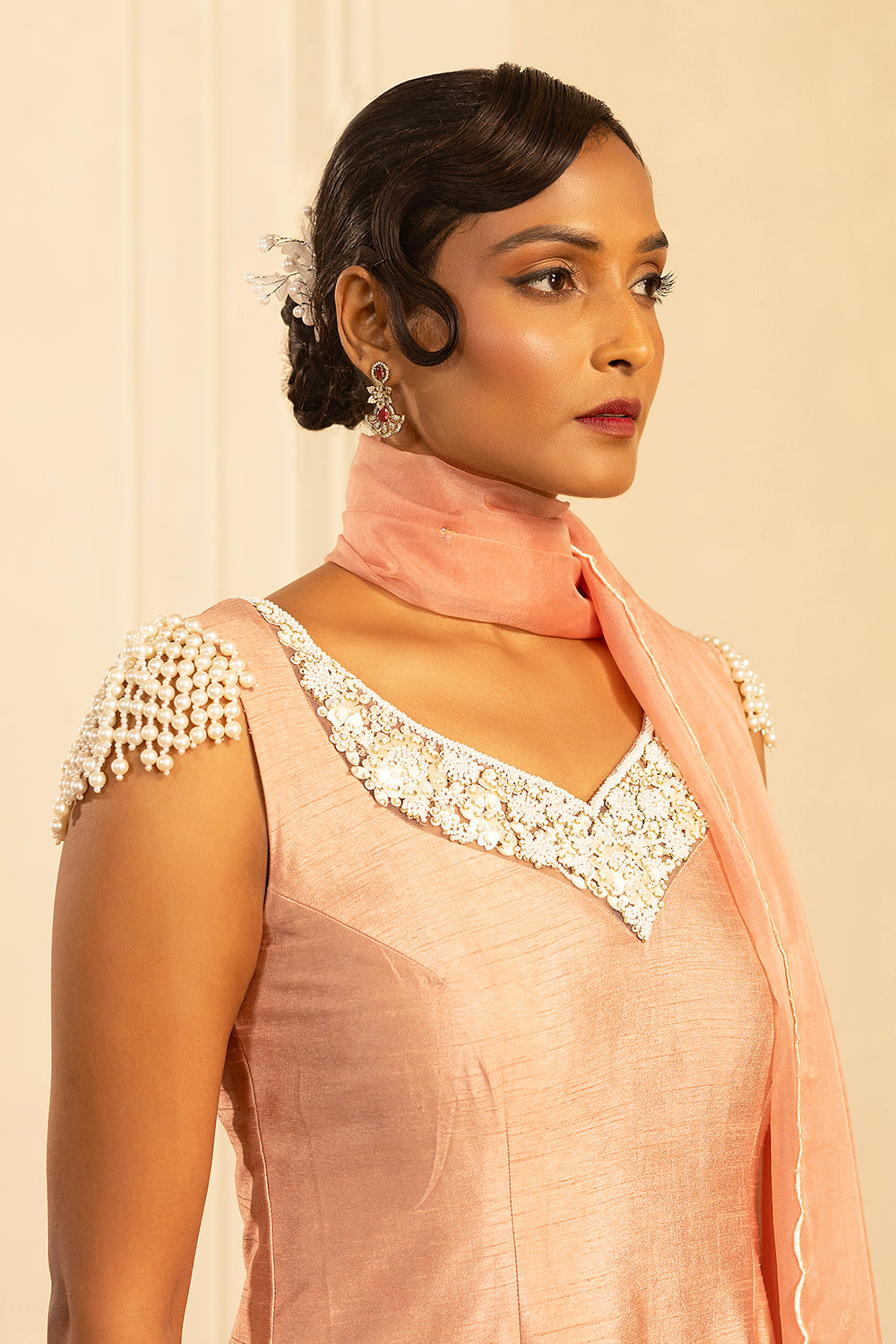 Salmon Short Kurta Set