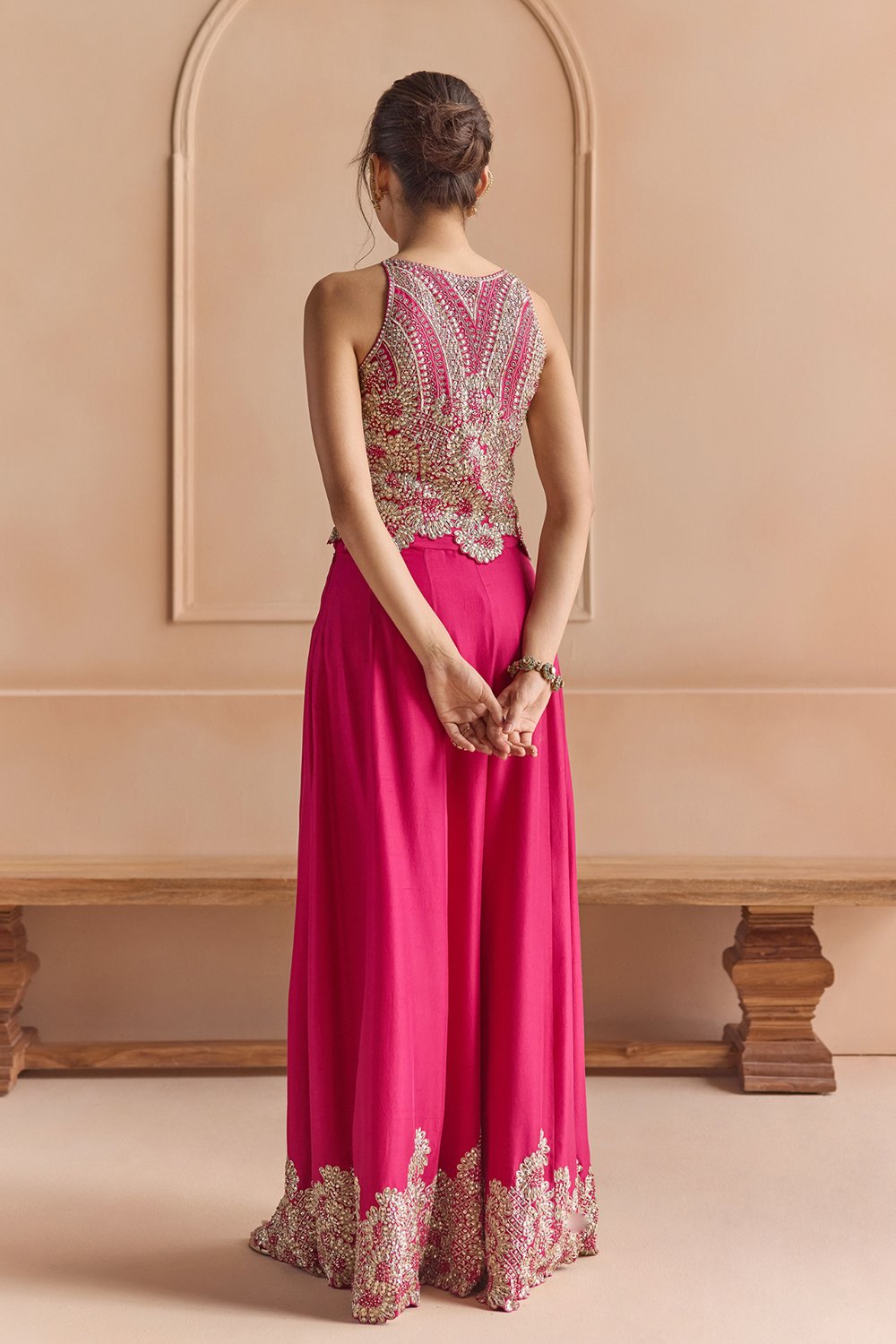 Scarlet Embroidered Top Set