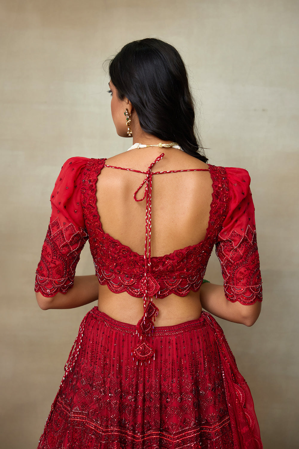 Scarlet Lehenga Set