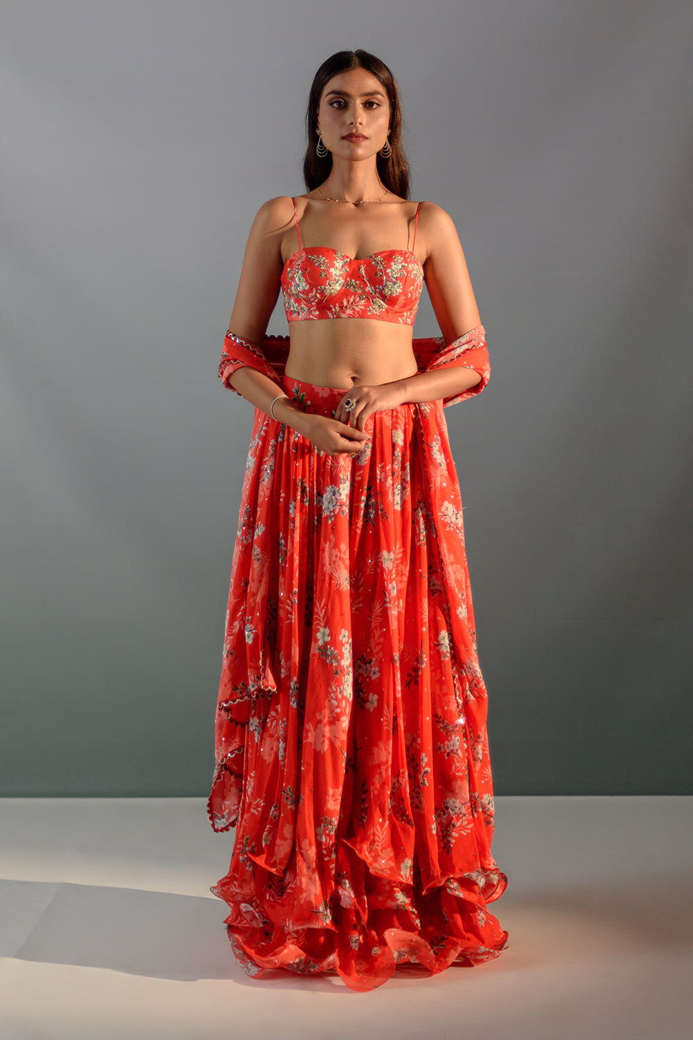 Scarlet Red Lehenga Set