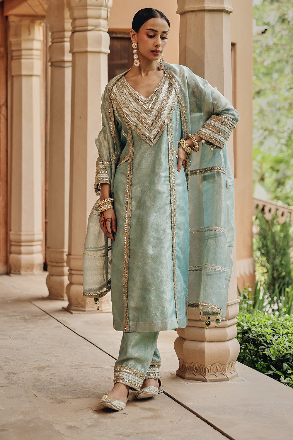 Sea Green Noor-E-Resham
