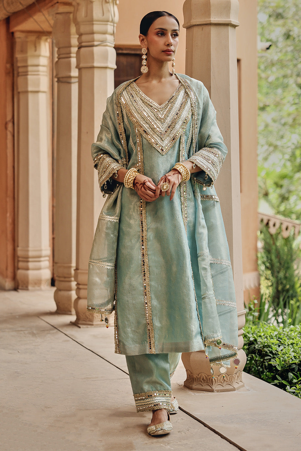 Sea Green Noor-E-Resham