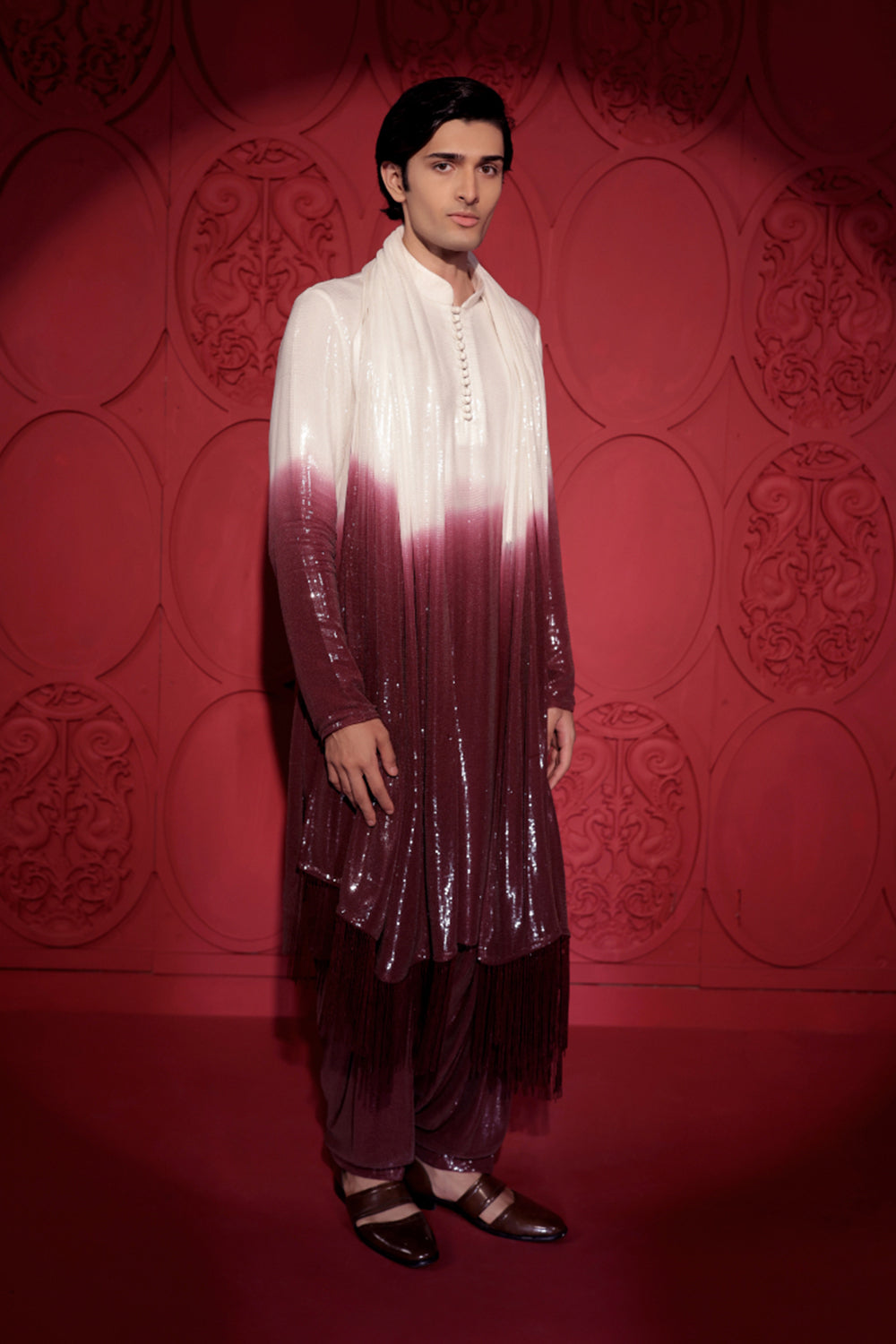 Sequin Ombre-Dyed Kurta Set