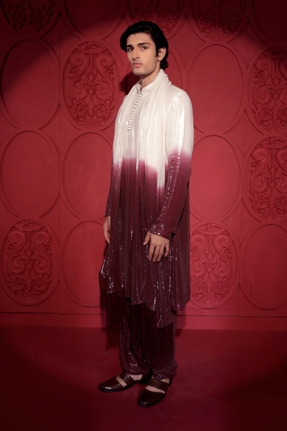 Sequin Ombre-Dyed Kurta Set