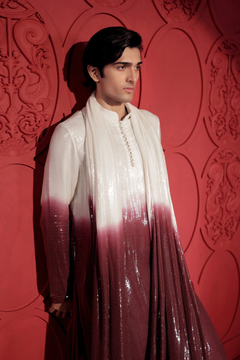 Sequin Ombre-Dyed Kurta Set