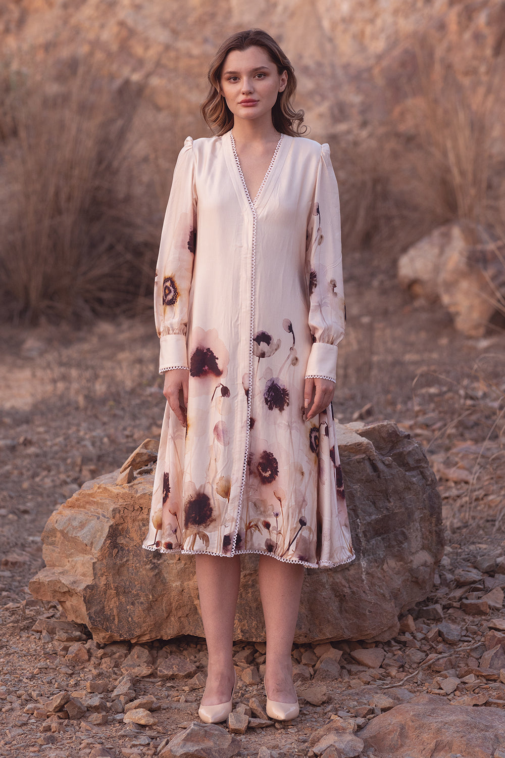 Serene Garden Midi Dress
