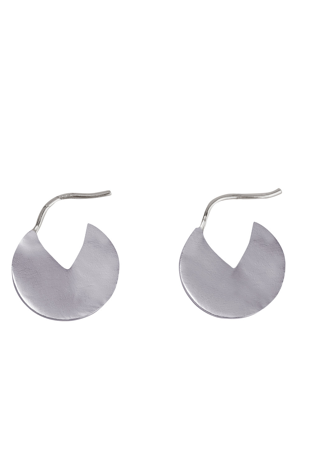 Silver Crescent Earrings