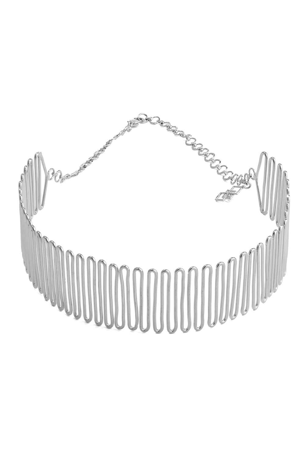 Silver Spiral Meadow Choker