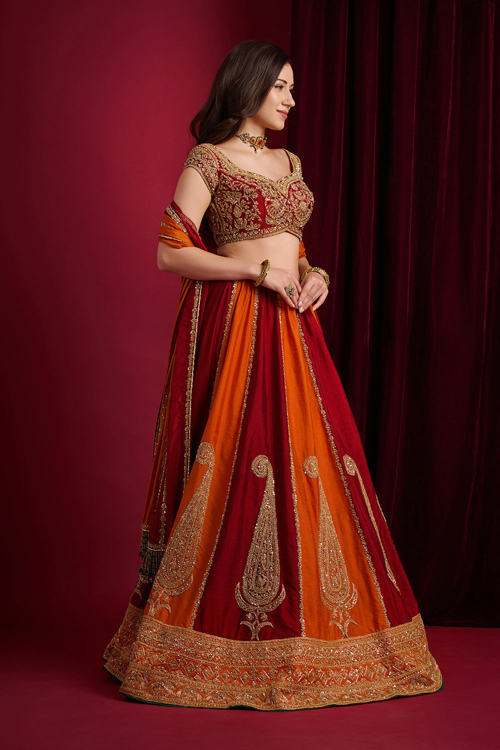 Sindoori Lehenga Set