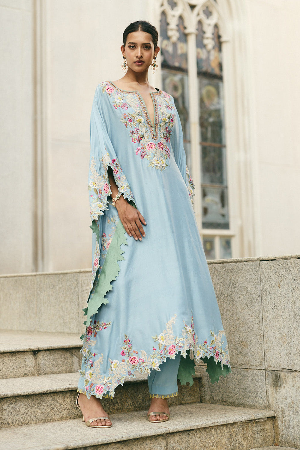 Sky Blue Umang Kaftaan Set