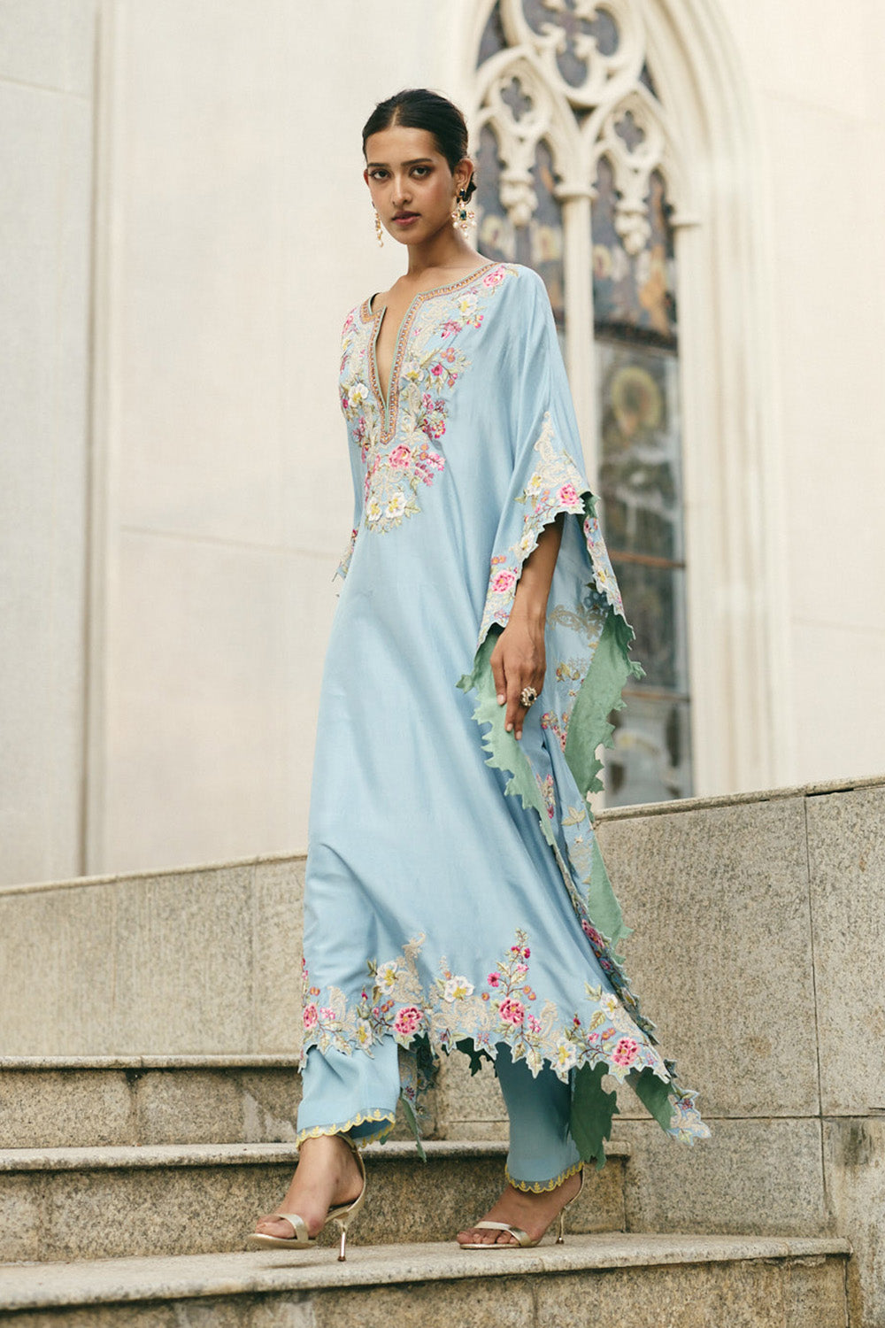 Sky Blue Umang Kaftaan Set