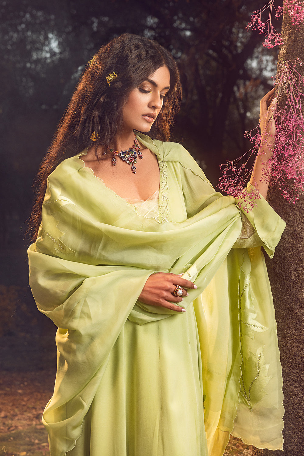 Soft Green Anarkali Set