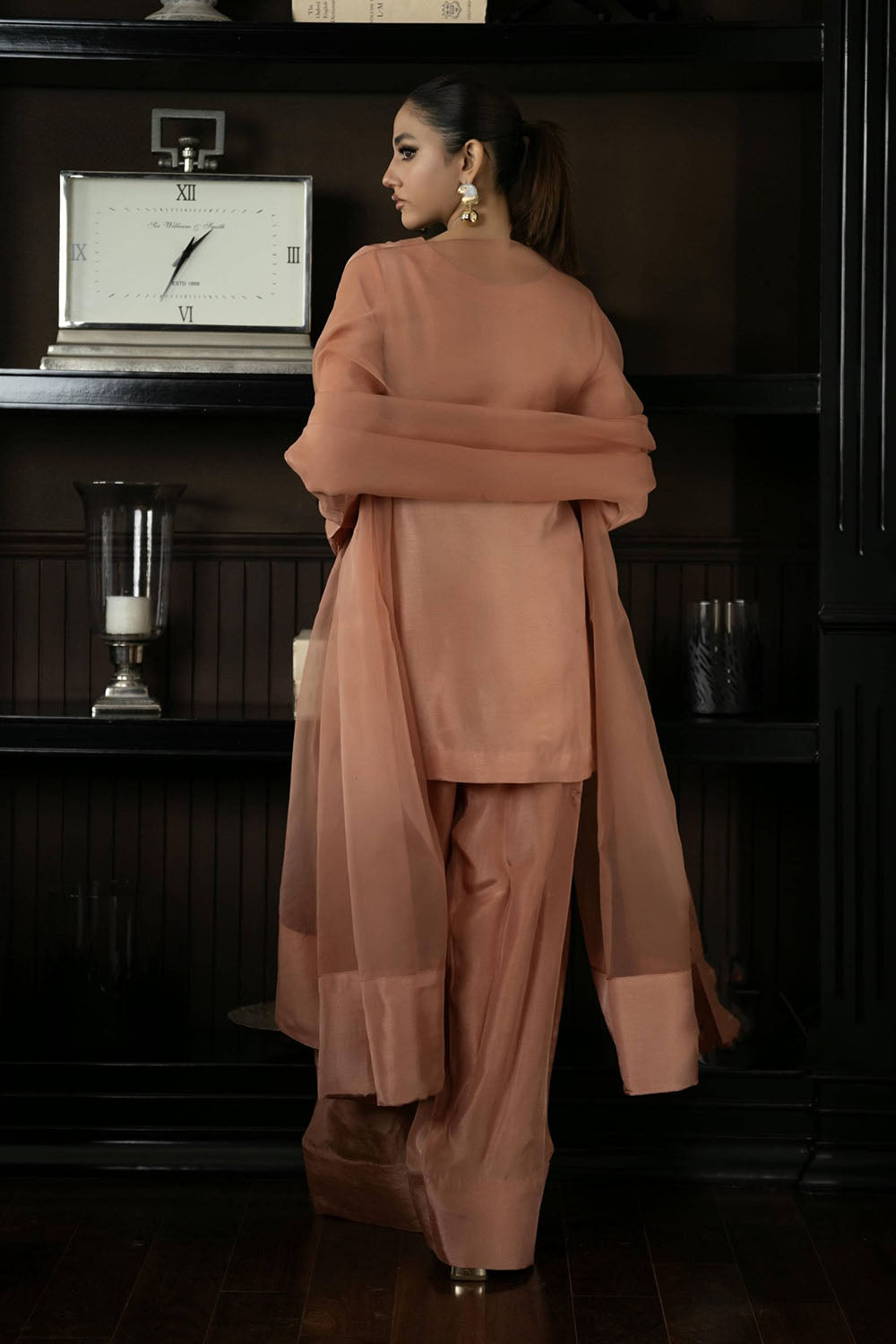 Soft Peach Pure Silk Kurta Set