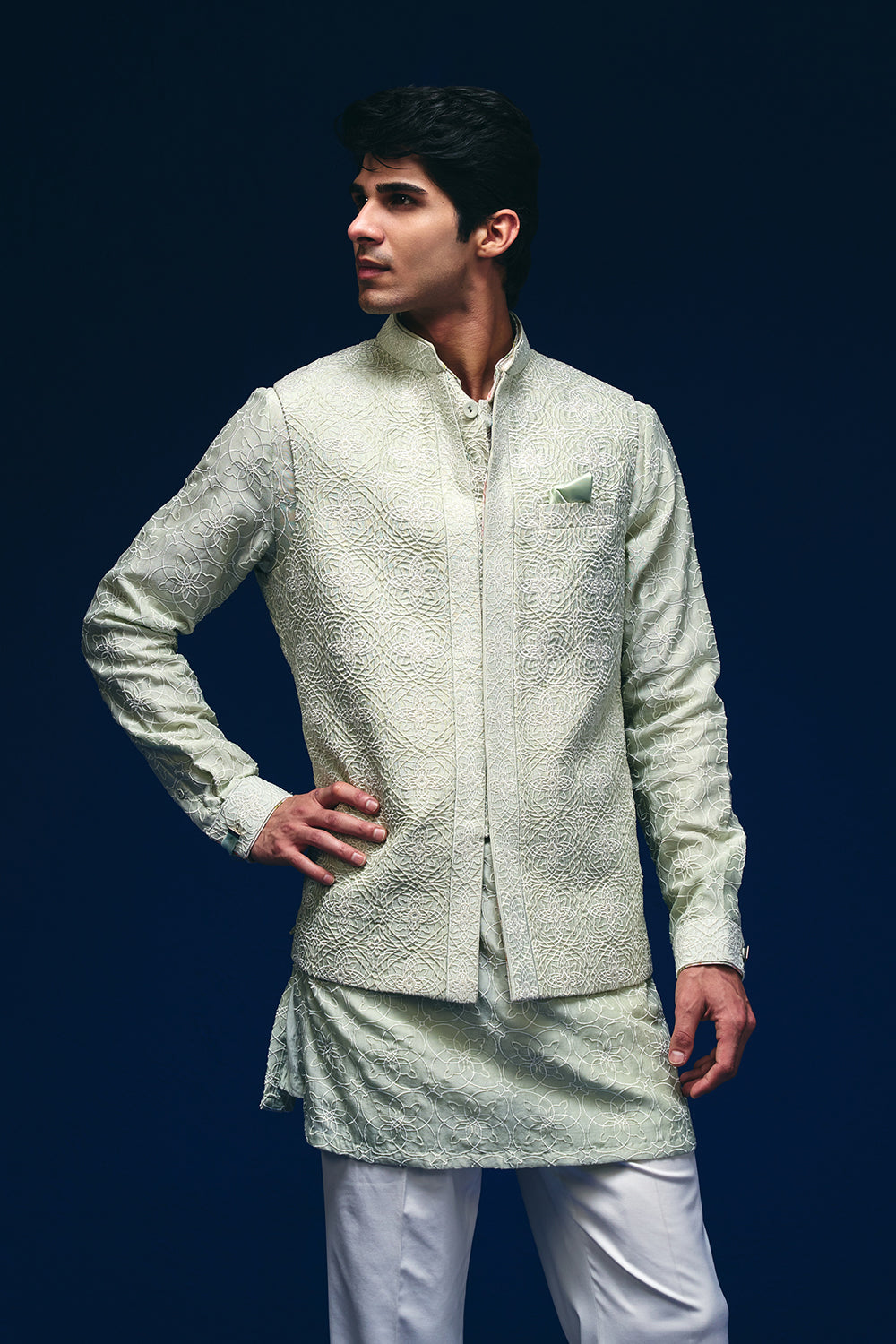 Spirograph Nehru Jacket Set