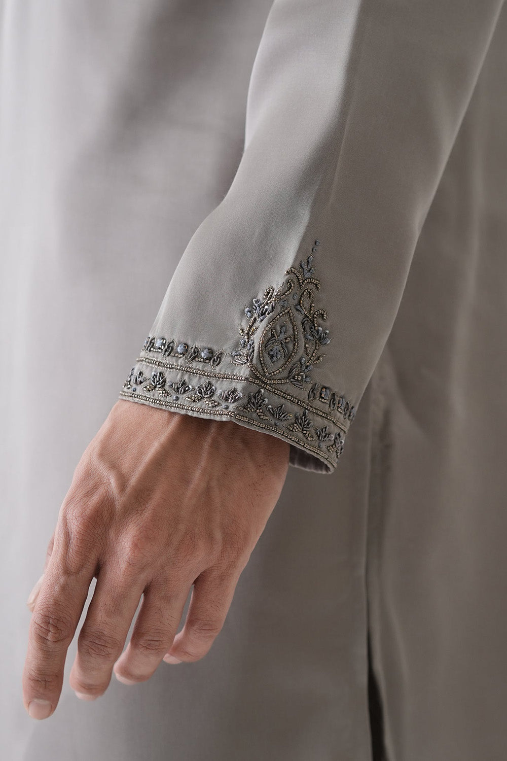 Steel Grey Opulence Kurta Set