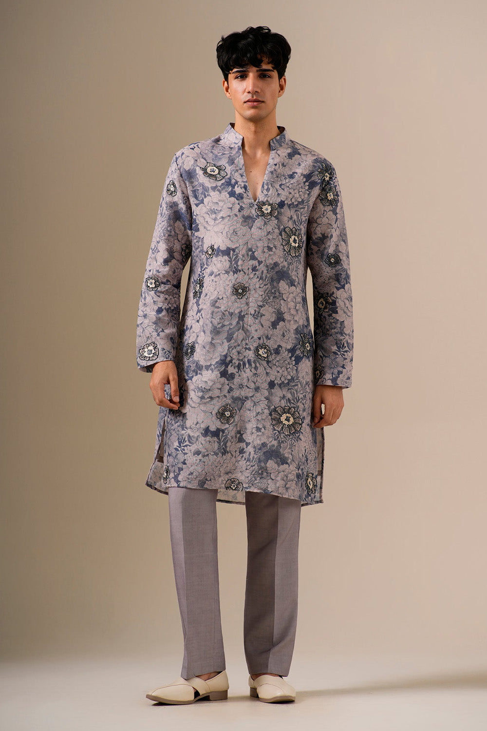Stone Blue Garden Kurta Set