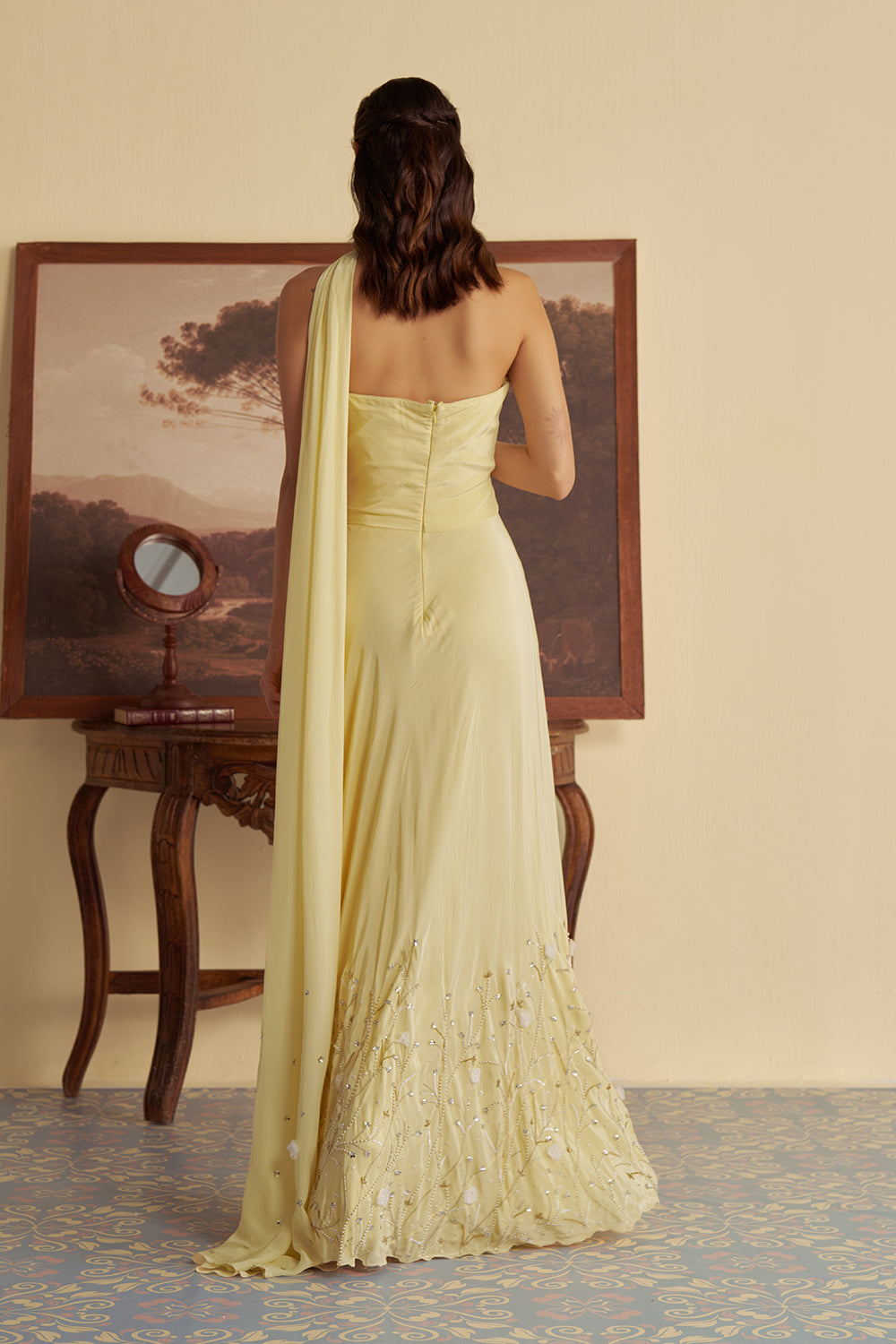 Sunlit slit skirt set