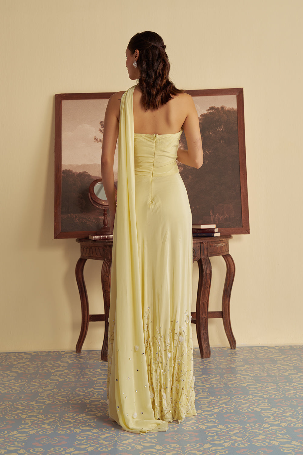 Sunlit slit skirt set