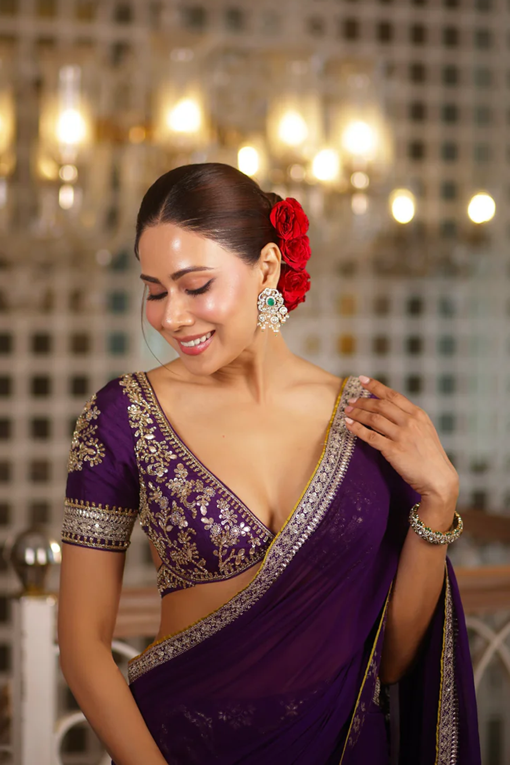 Swati Vatsa in Ruqqayah Saree Set