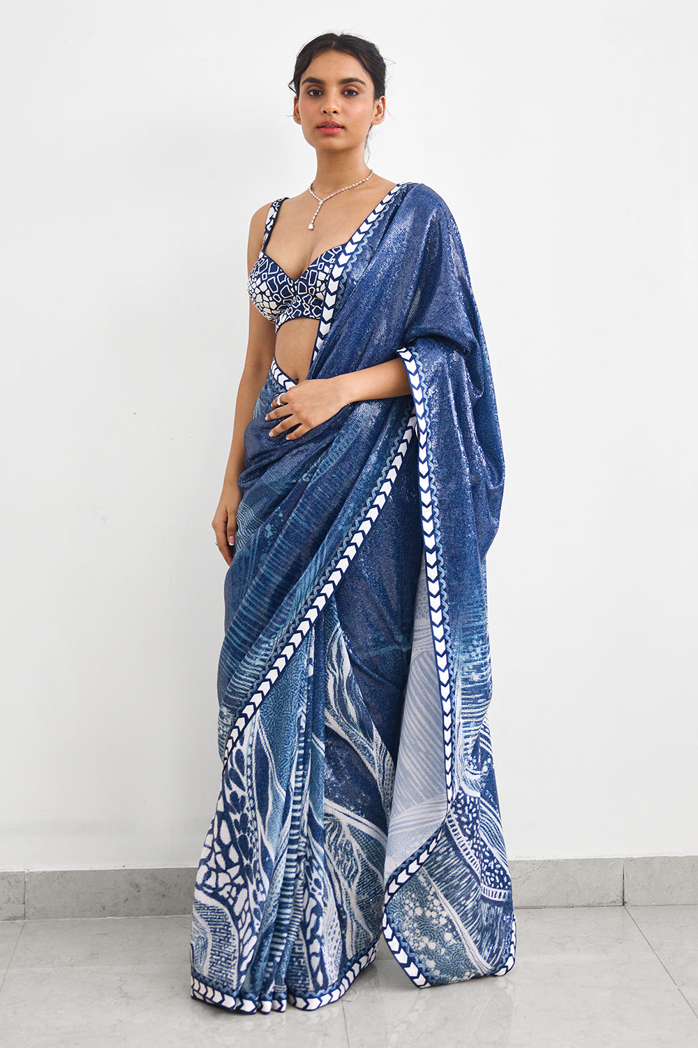 Swirl Sequence Saree