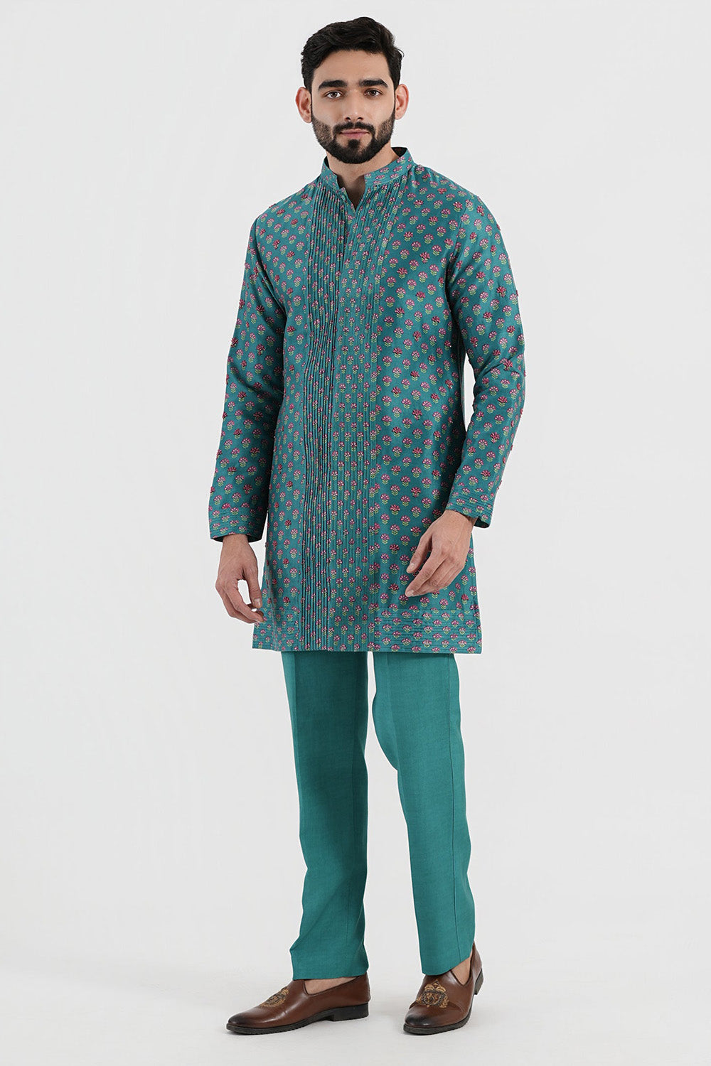 Teal Garden Kurta Set