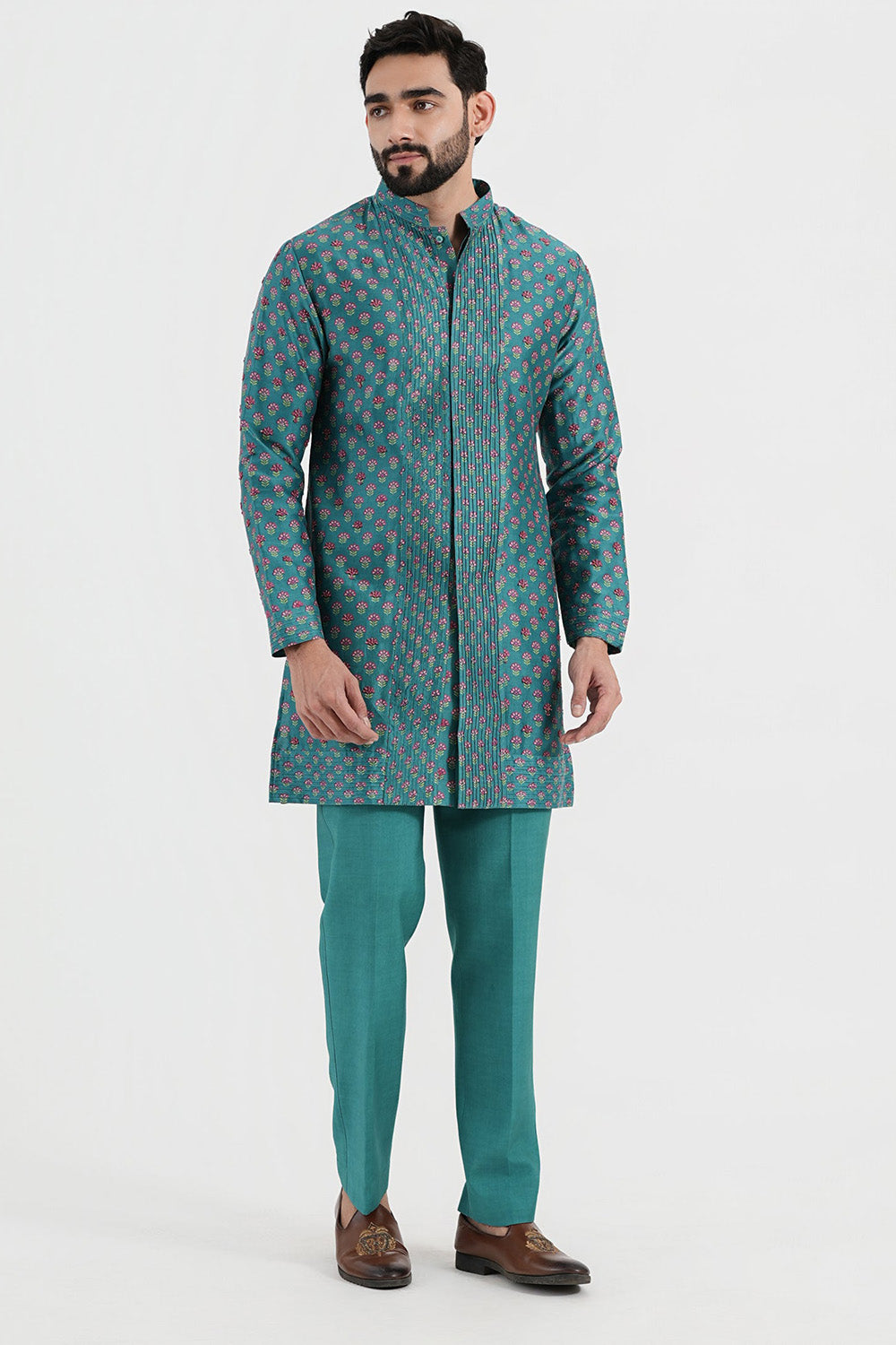 Teal Garden Kurta Set