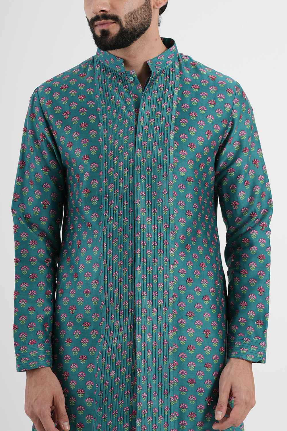 Teal Garden Kurta Set