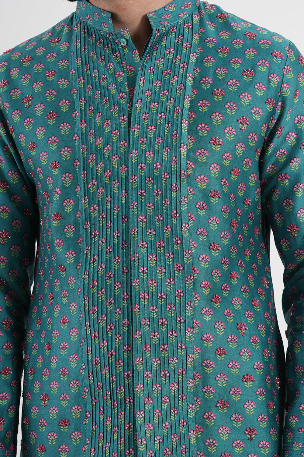 Teal Garden Kurta Set