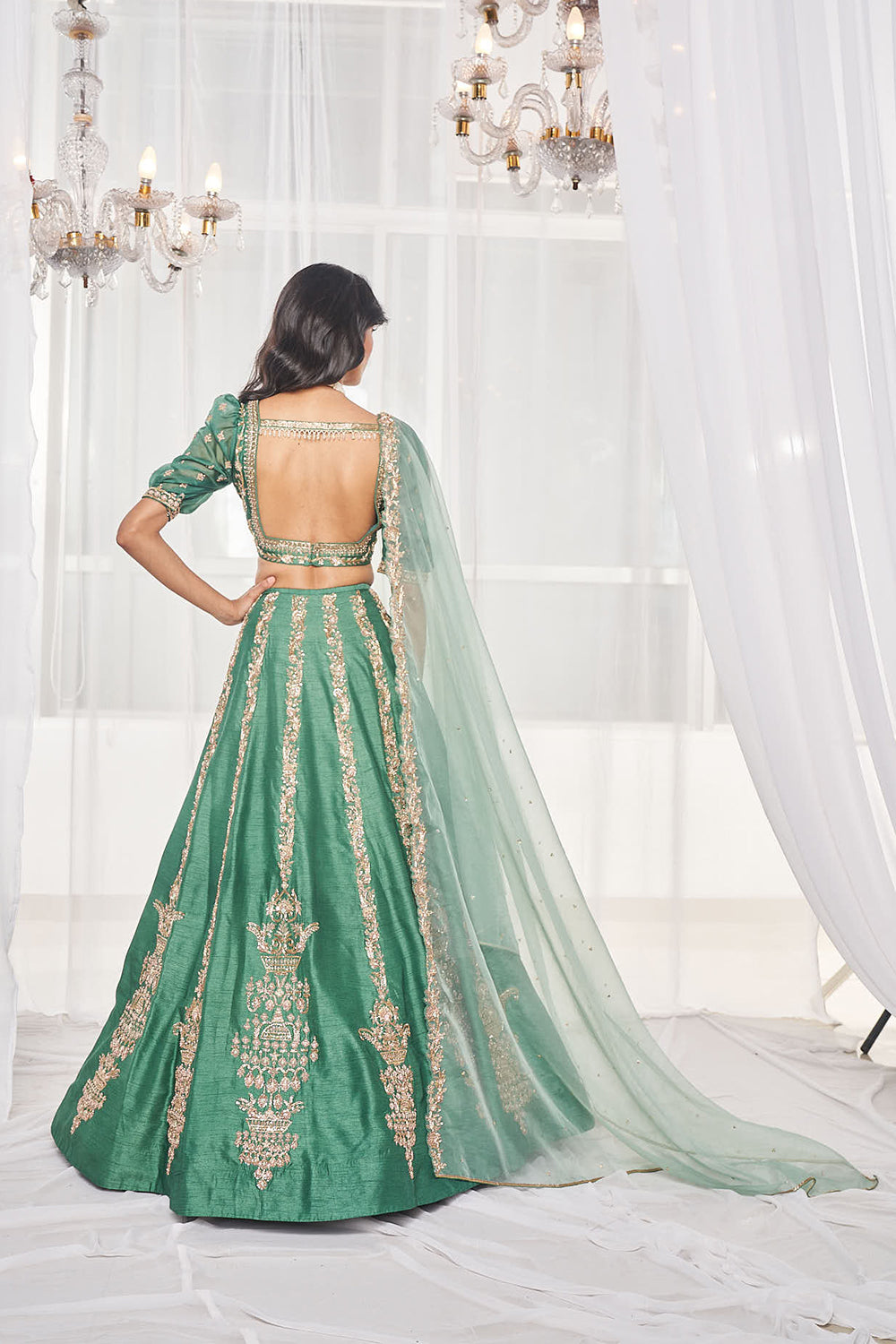 Teal Green Bridal Set