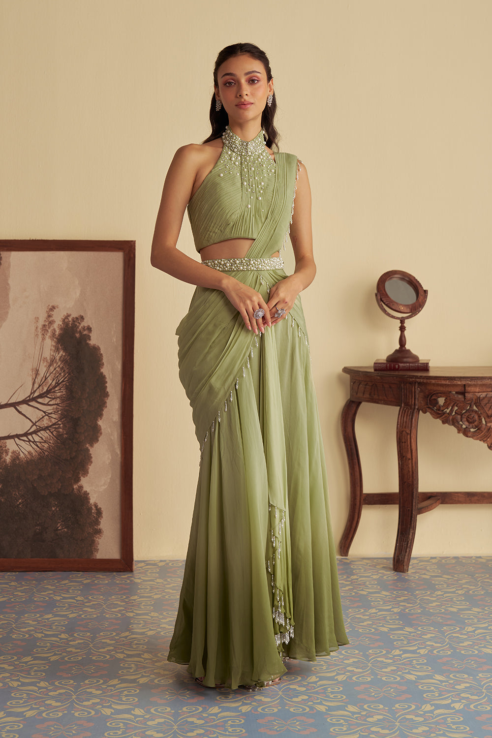 The Ivy Veil saree set
