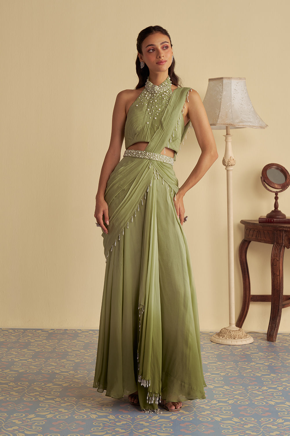 The Ivy Veil saree set