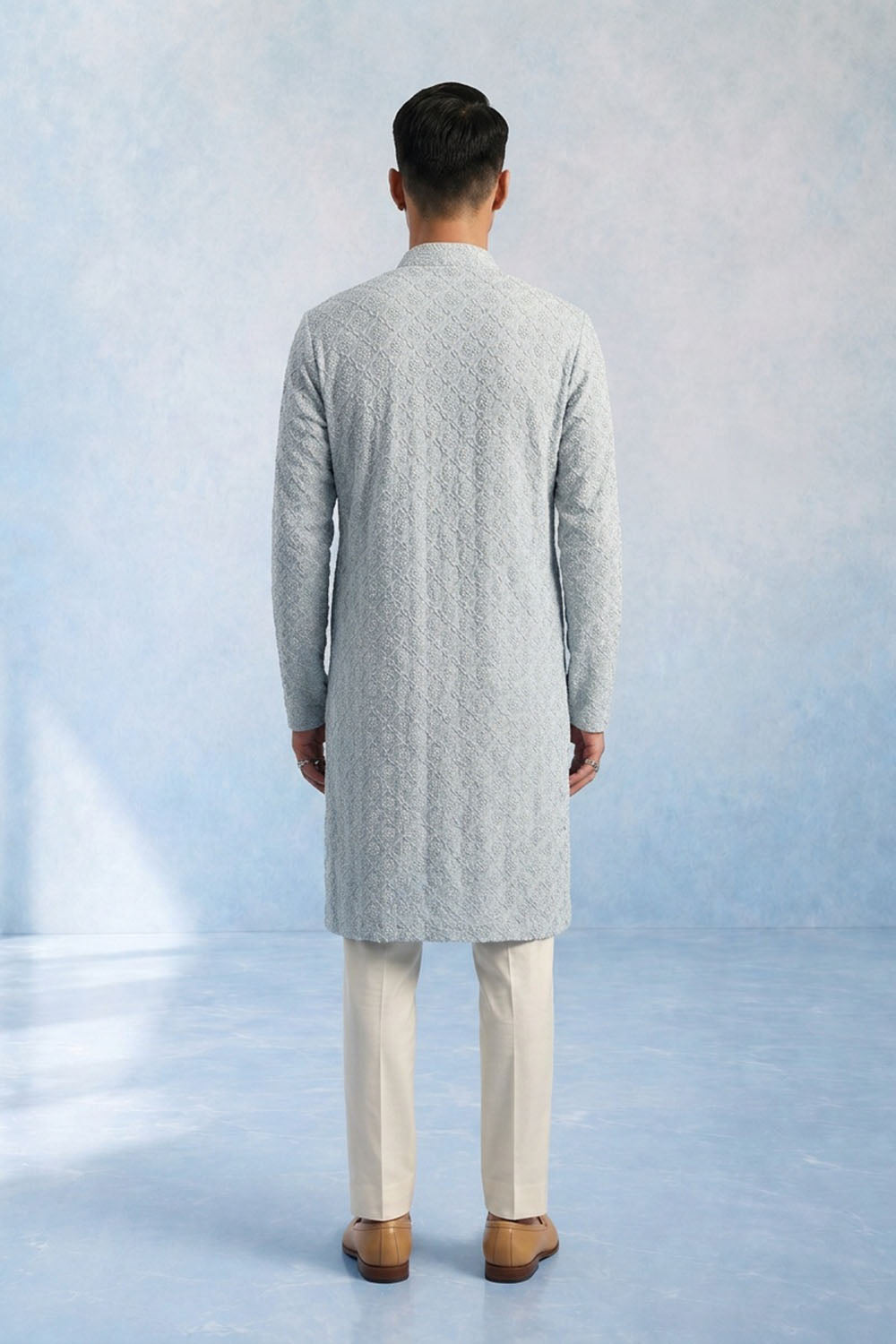Trellis Kurta Set - Apollo