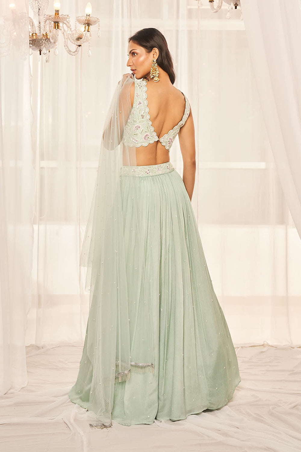 Turquoise Lehenga Set