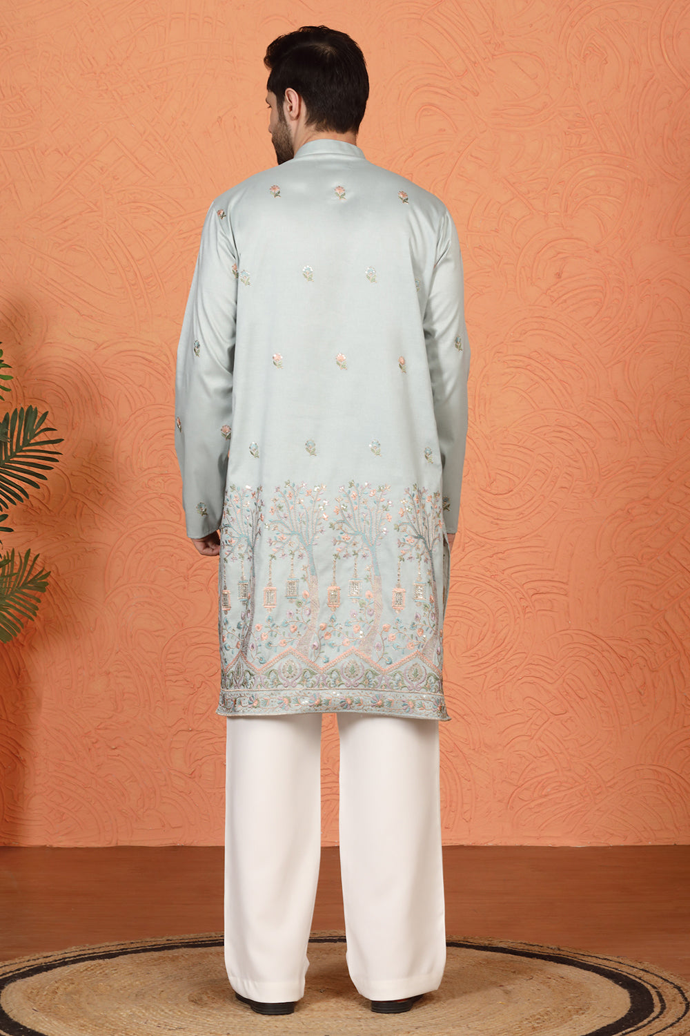Upwan Utsav  Embroidered Kurta with  Loose Fit Parallel  Pants